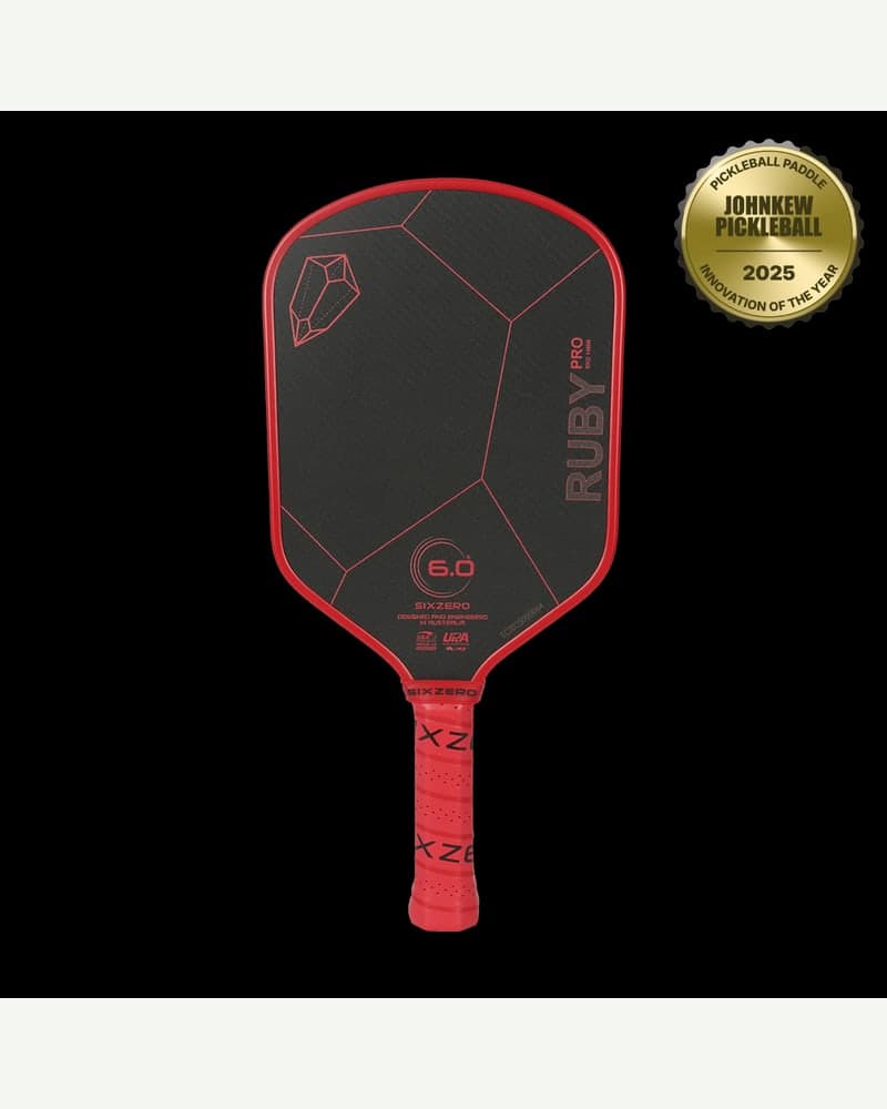 Six Zero Ruby Pro 14mm pickleball paddle — specs and inventory on PaddleBag