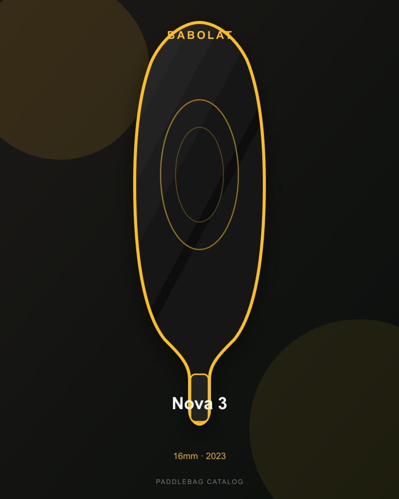 Babolat Nova 3 16mm pickleball paddle — specs and inventory on PaddleBag