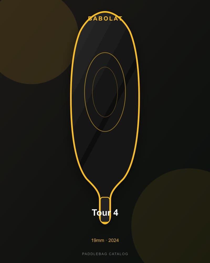 Babolat Tour 4 19mm pickleball paddle — specs and inventory on PaddleBag