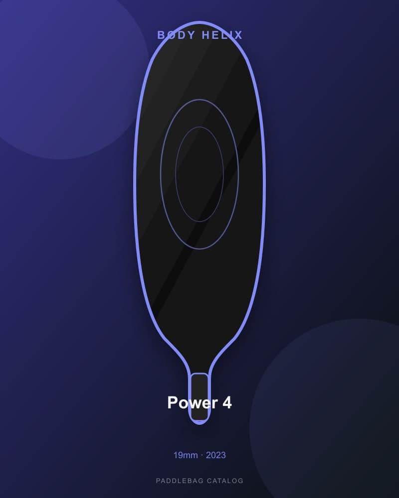 Body Helix Power 4 19mm pickleball paddle — specs and inventory on PaddleBag