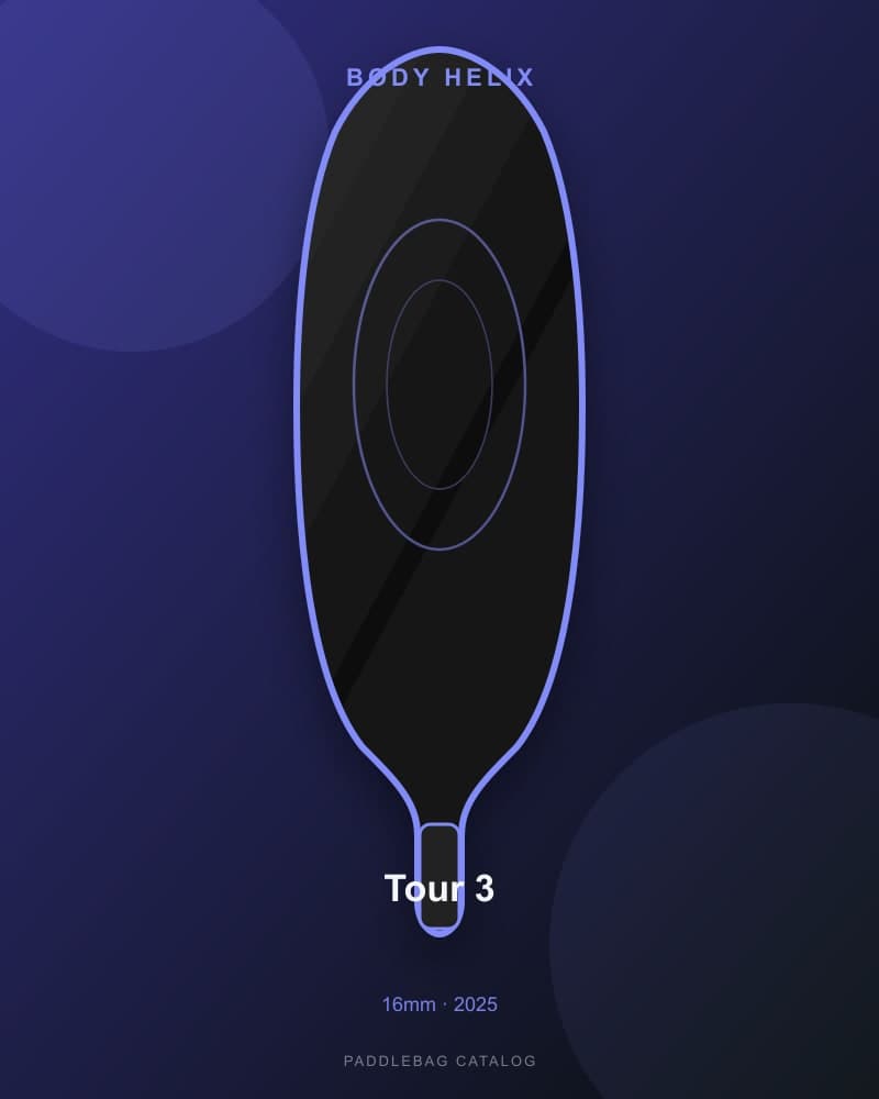 Body Helix Tour 3 16mm pickleball paddle — specs and inventory on PaddleBag