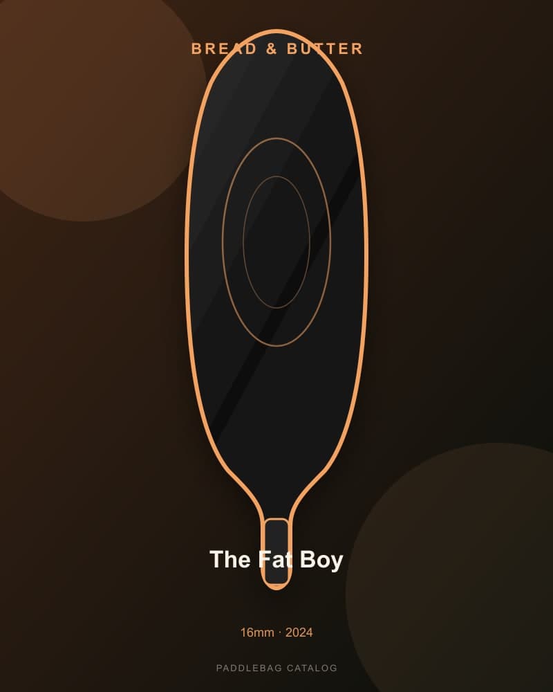 Bread & Butter The Fat Boy 16mm pickleball paddle — specs and inventory on PaddleBag