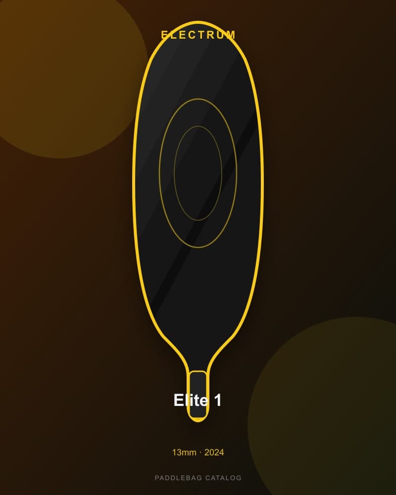 Electrum Elite 1 13mm pickleball paddle — specs and inventory on PaddleBag