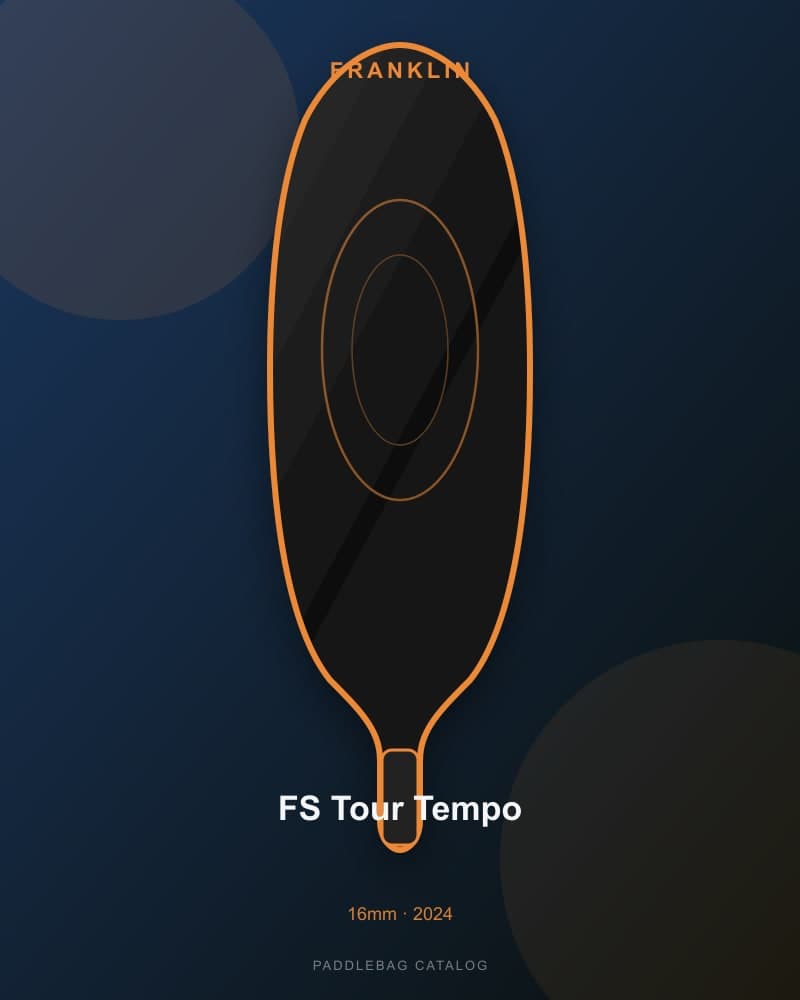 Franklin FS Tour Tempo 16mm pickleball paddle — specs and inventory on PaddleBag
