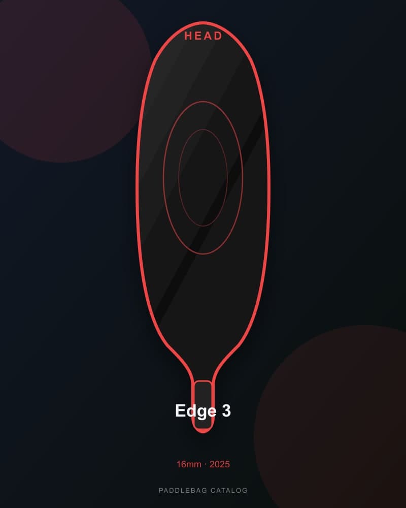 HEAD Edge 3 16mm pickleball paddle — specs and inventory on PaddleBag