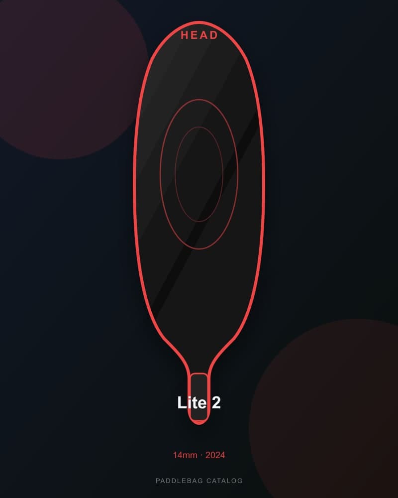 HEAD Lite 2 14mm pickleball paddle — specs and inventory on PaddleBag
