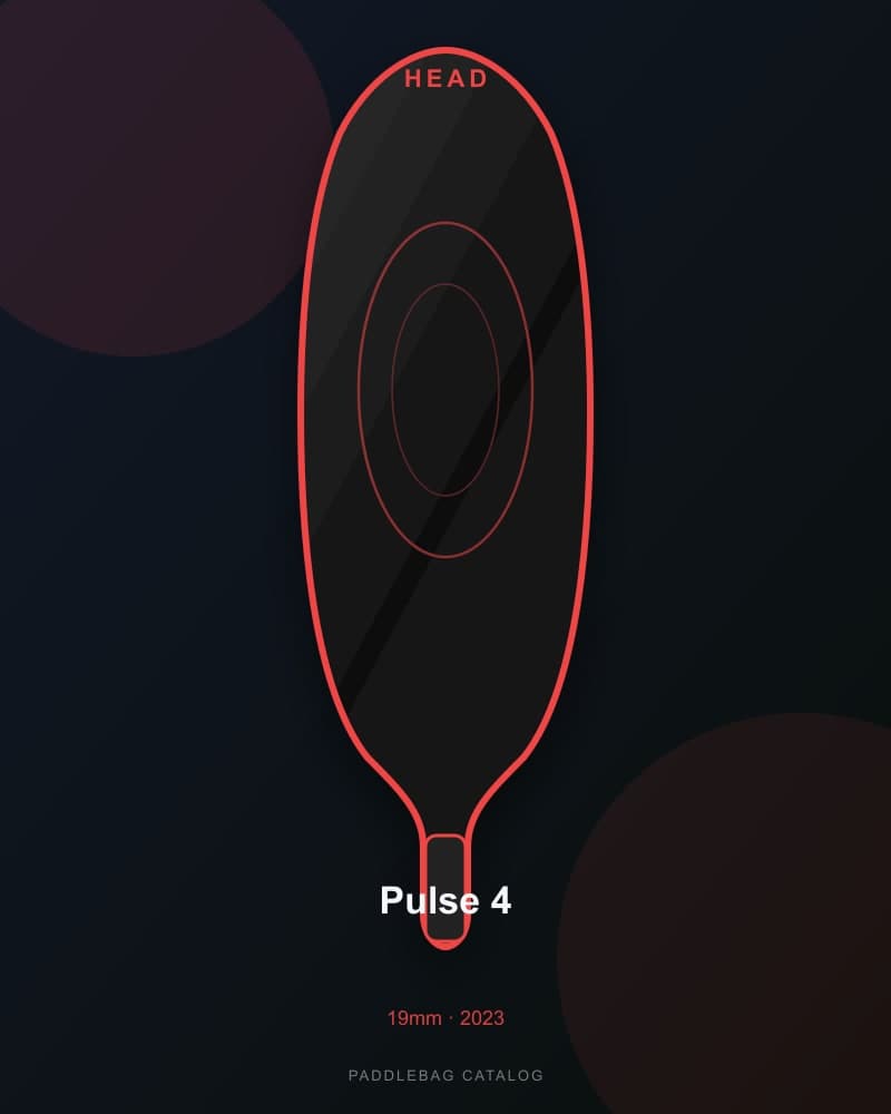 HEAD Pulse 4 19mm pickleball paddle — specs and inventory on PaddleBag