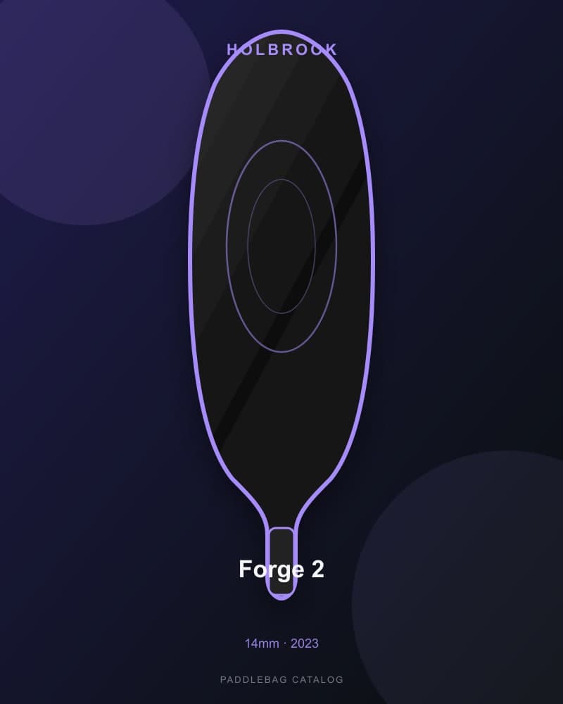 Holbrook Forge 2 14mm pickleball paddle — specs and inventory on PaddleBag
