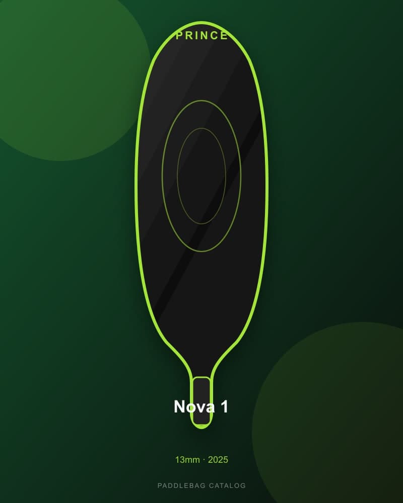 Prince Nova 1 13mm pickleball paddle — specs and inventory on PaddleBag