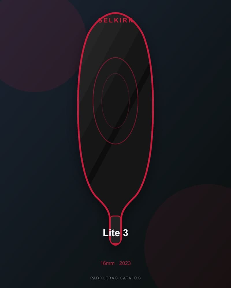 Selkirk Lite 3 16mm pickleball paddle