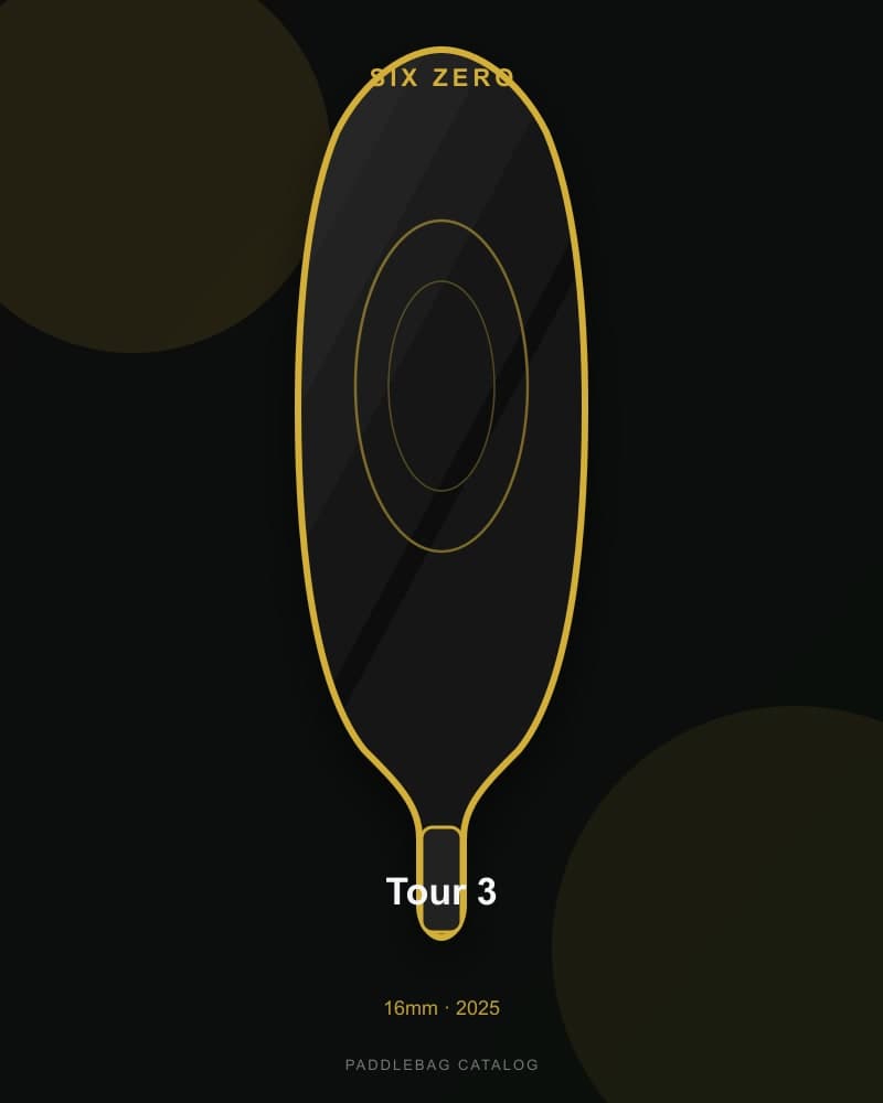 Six Zero Tour 3 16mm pickleball paddle