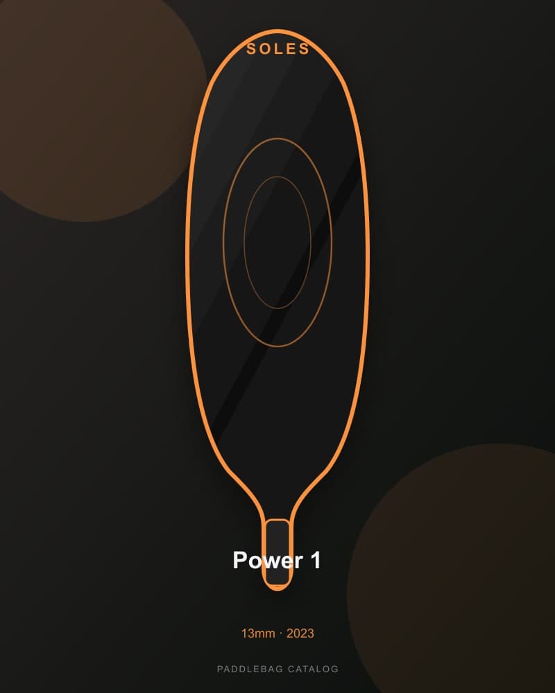 Soles Power 1 13mm pickleball paddle — specs and inventory on PaddleBag