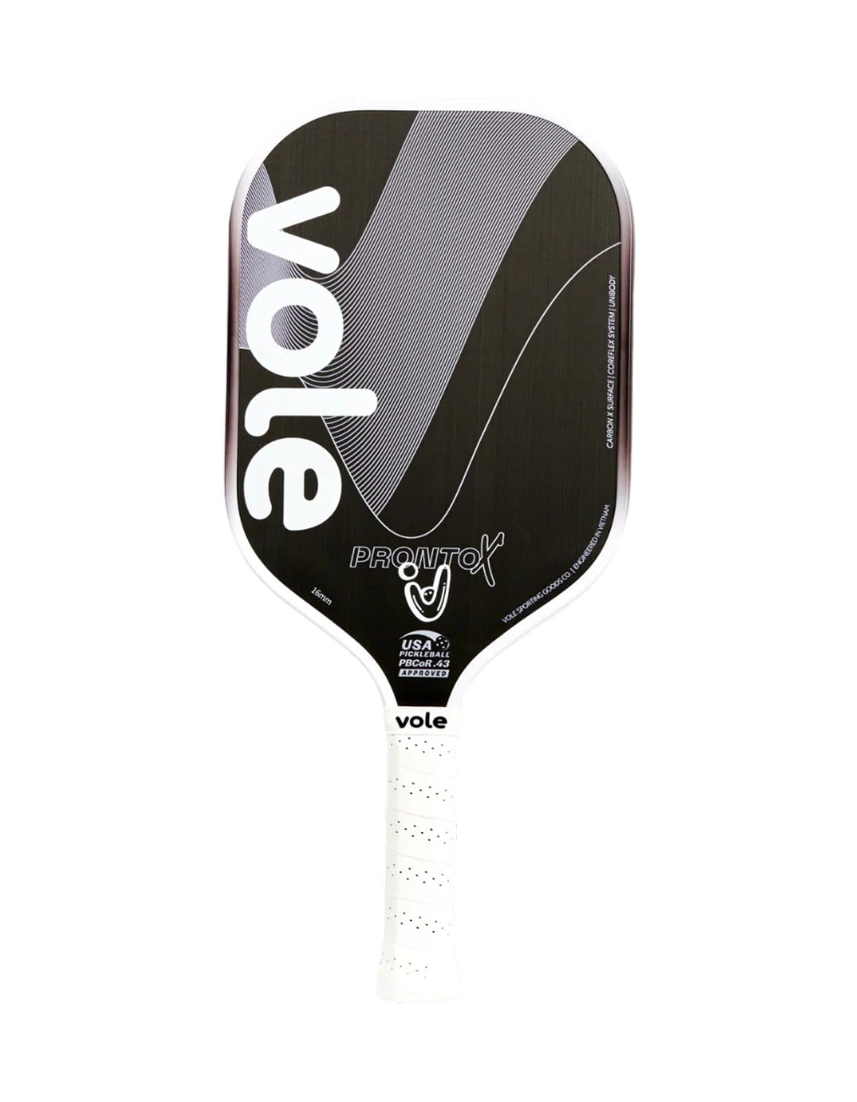 Vole Pronto X 16mm pickleball paddle — specs and inventory on PaddleBag