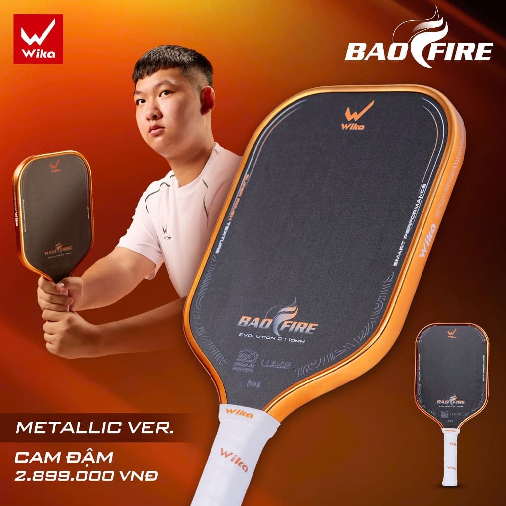 Wika Bao Fire 2 Orange pickleball paddle — specs and inventory on PaddleBag