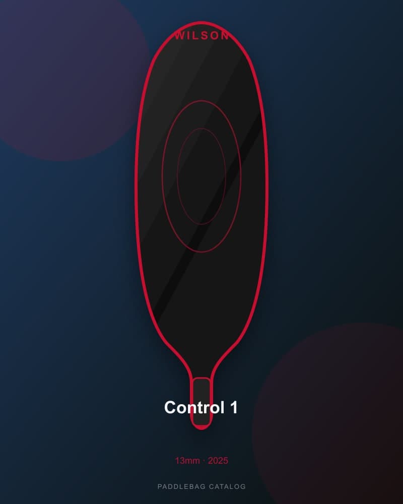 Wilson Control 1 13mm pickleball paddle — specs and inventory on PaddleBag