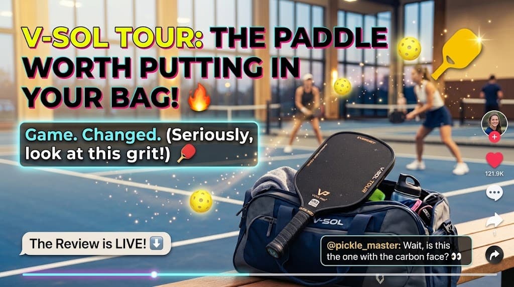V-SOL Tour Review: Is This the Pickleball Paddle You Should Buy? 🏓 — pickleball review cover on PaddleBag